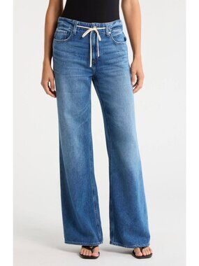 PAIGE Zoey Tie Waist Wide Leg Jeans Size 27